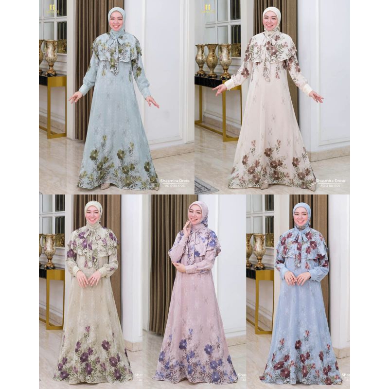 New ready shasmira dress set jilbab by ninos design best seller