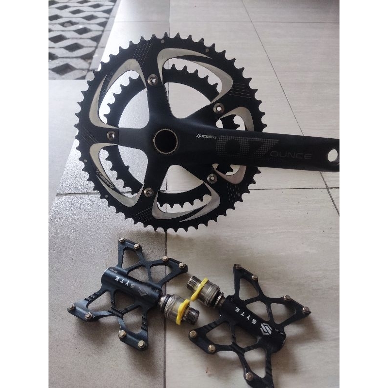 crankset prowheel ounce dan pedal qr syte
