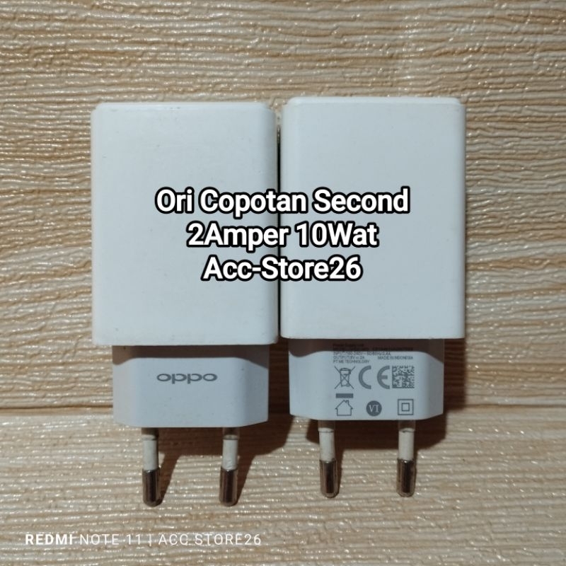 Adaptor/Batok ORI COPOTAN HP Oppo 2A 10wat  A17 A18 A7 A5 A9 A16 A3s A12 A5s A31 A71 DLL Second Asli