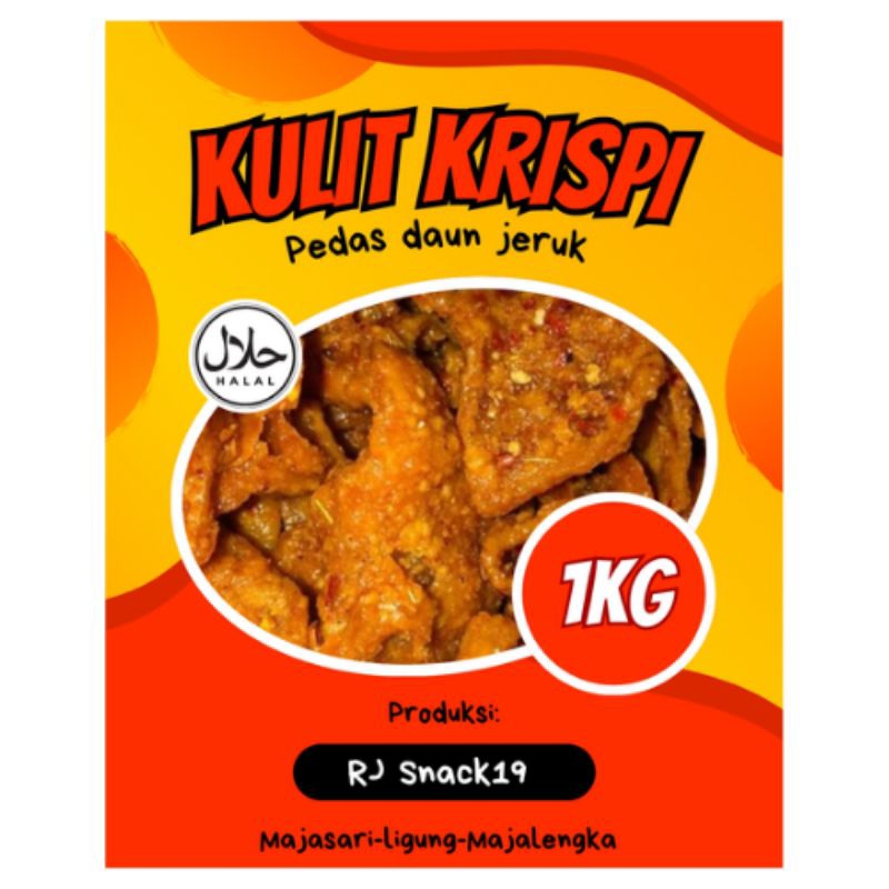 

Kulit Ayam krispi pedas/ KULIT AYAM CRISPY PEDAS DAUN JERUK 1 kg / 1 kg Kulit Krispi