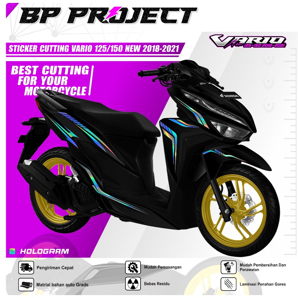 STIKER CUTTING VARIO NEW 125/150  2018-2021 - Cutting Sticker Vario New Aksesoris Motor Stiker Honda