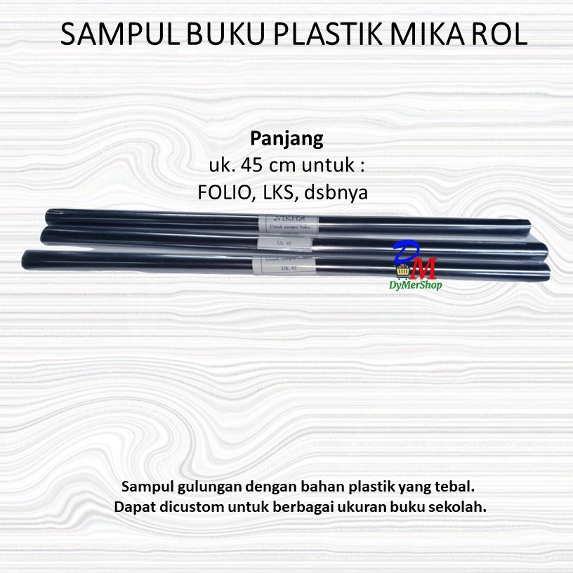 Sampul Plastik Buku Paket Gulungan Roll Meteran uk 45 - Bening Tebal Mengkilap