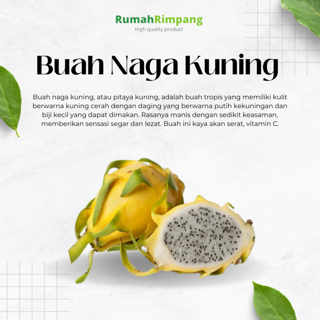 

[BISA INSTAN] JUAL BUAH NAGA KUNING - KEMASSAN 1 KG