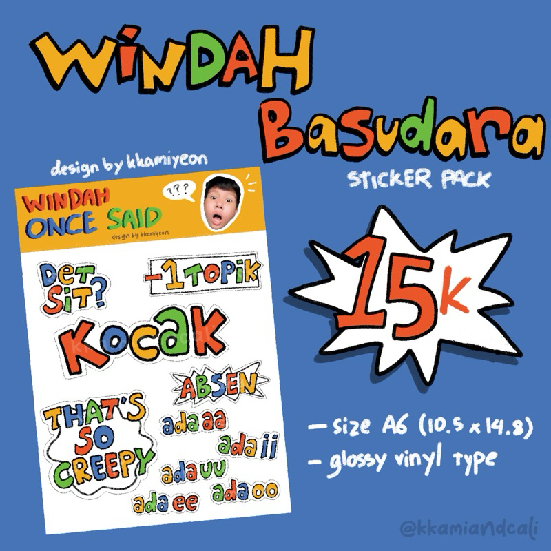 Windah Basudara Quotes Sticker Pack / Windah Once Said Sticker | Stiker Set Windah Basudara / Stiker