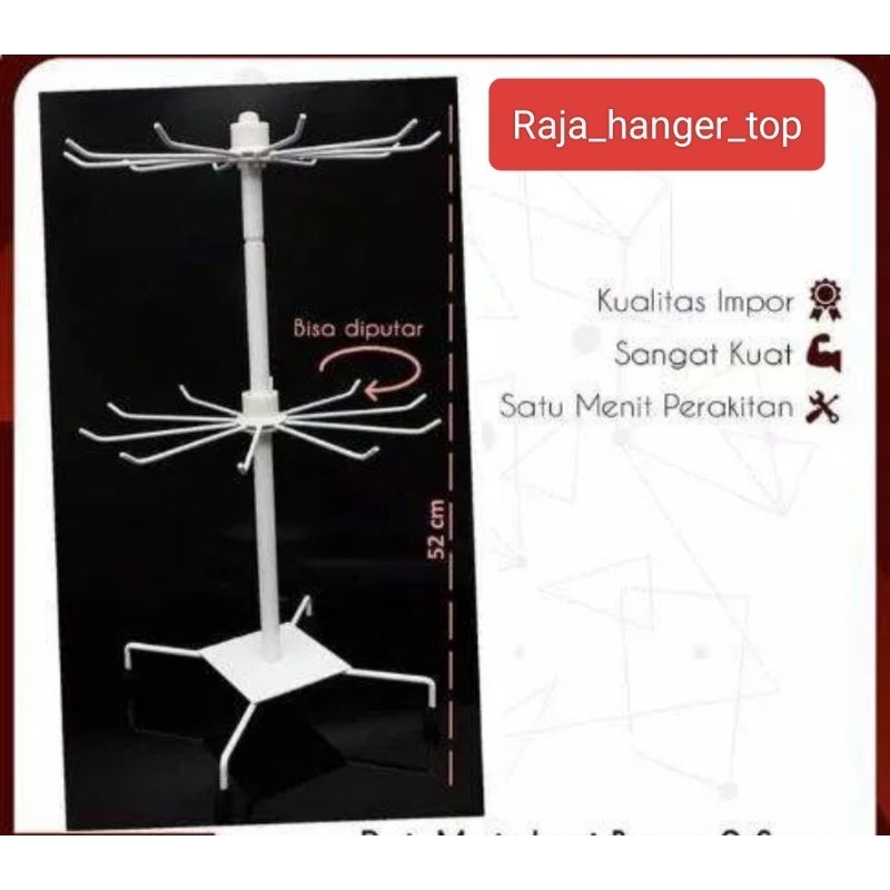 Rak Display Putar Matahari 2 Susun Besi Kuat Tebal Gantungan Display( Batang Besar)