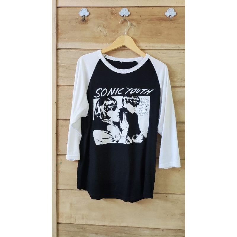 Kaos band Sonic Youth Goo Raglan second kondisi Like New