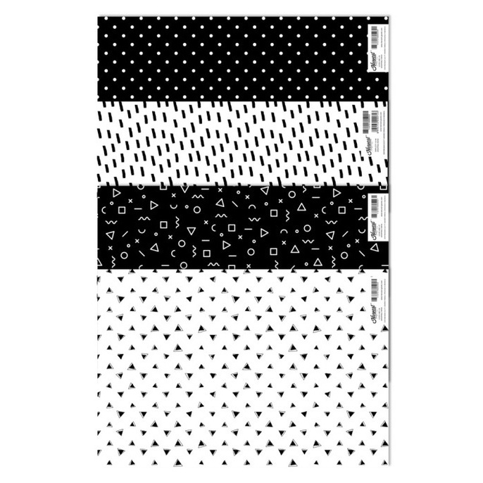 

TERDAHSYAT Kertas Kado Harvest Wrapping Paper isi 4 Monochrome Series