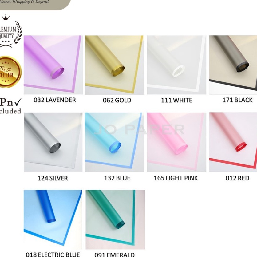 

Spesial 2 LEMBAR Flower Wrapping Paper Transparan List Kertas Buket Bunga Korea Cellophane