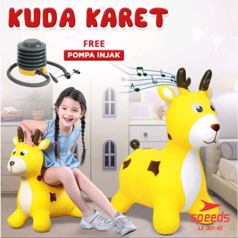 COD☑️ SPEEDS Jumping Animal boneka kuda karet anak