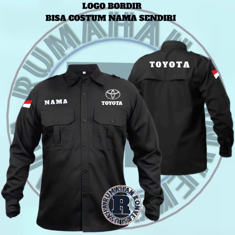 kemeja toyota / kemeja pdh toyota / kemeja pdl toyota / baju toyota /  seragam kerja toyota / baju k