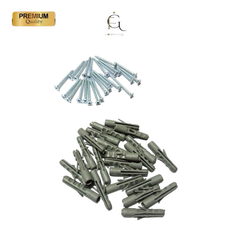 paku penyangga gorden sekrup hordeng baut gorden fastener fisher kaki bracket