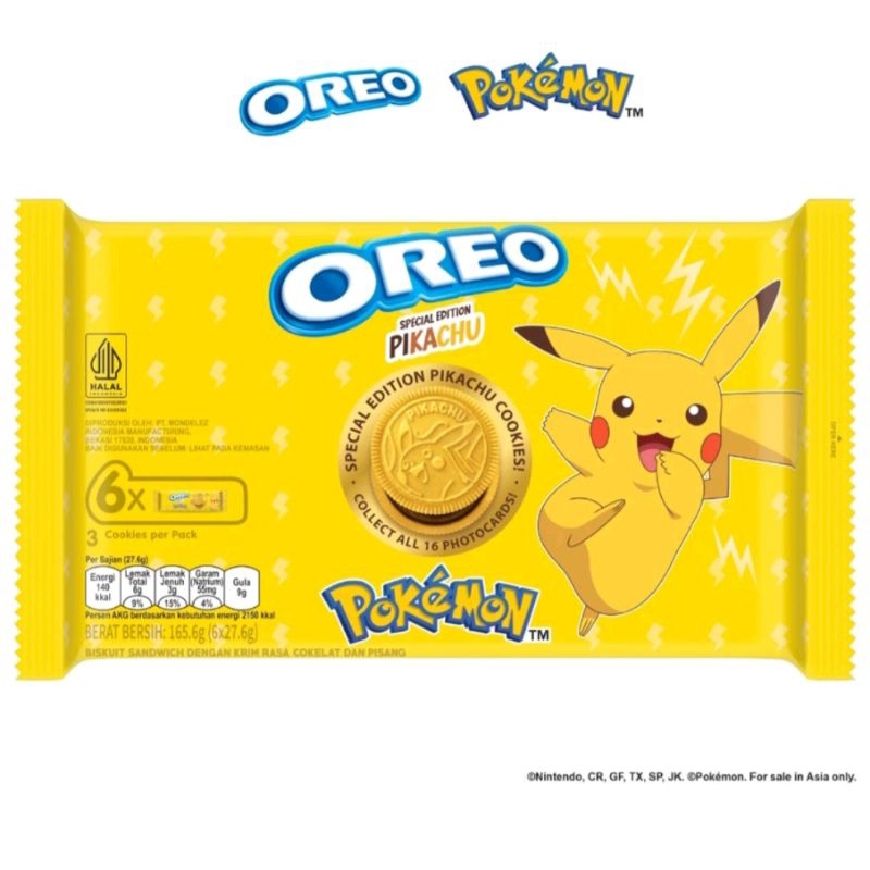 

Oreo Pokemon Special Edition Pikachu 165 gr (6x27.6gr)