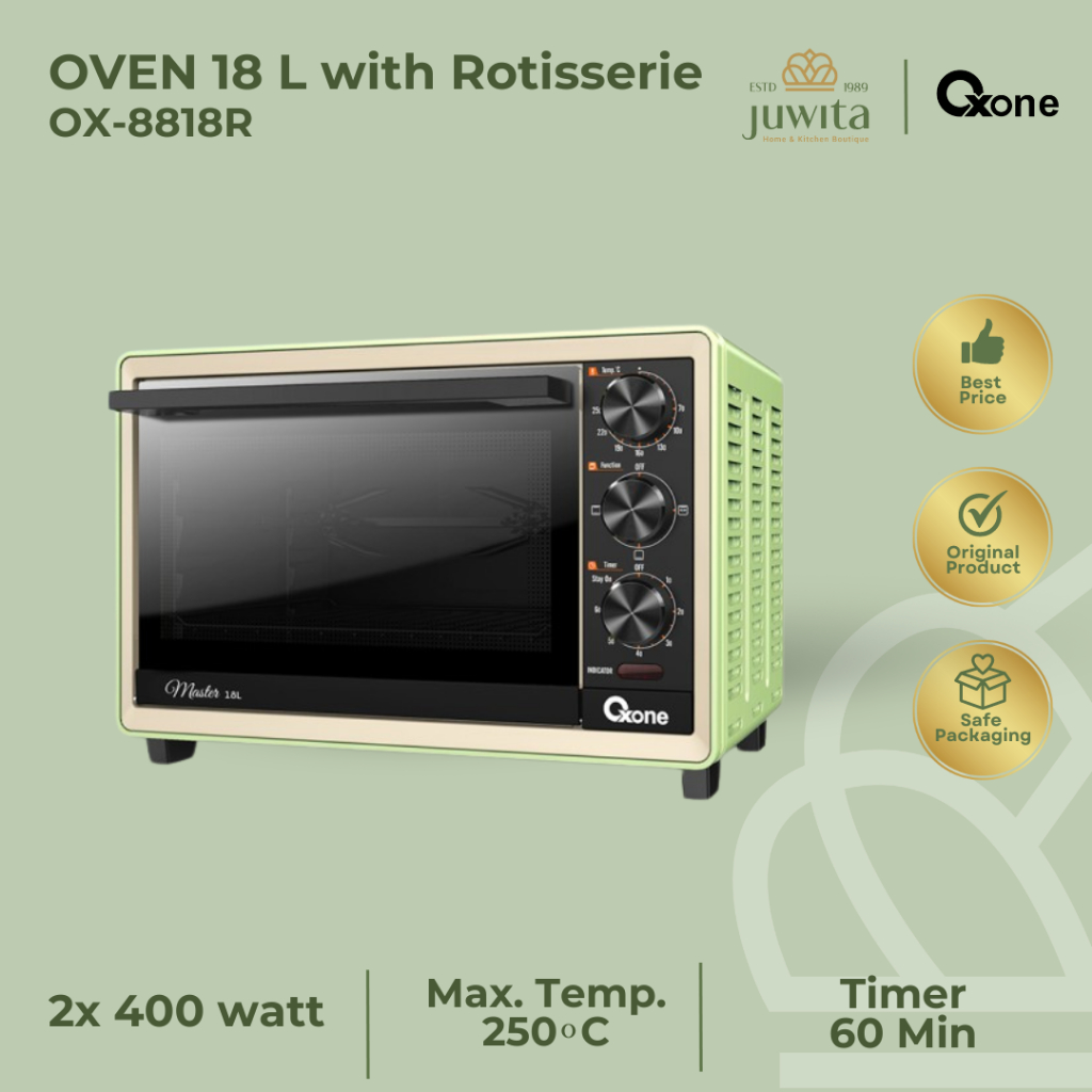 Oven Listrik Low Watt Oxone 18 Liter OX-8818R with Rotisserie Panggang