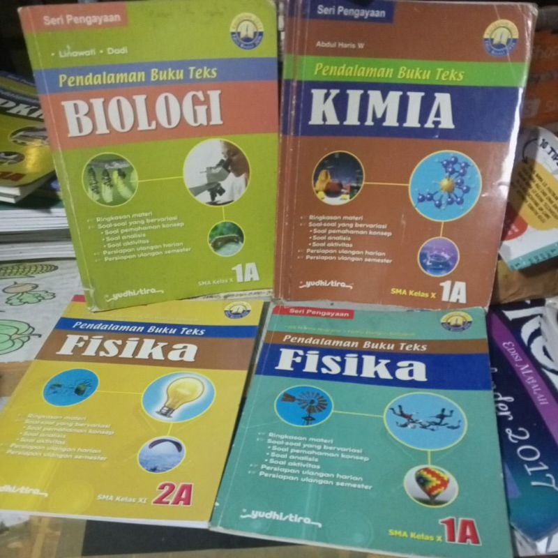BUKU PENDALAMAN BUKU TEKS BIOLOGI 1A, KIMIA 1A, FISIKA 1A, FISIKA 2A REVISI K13 PENERBIT YUDISTIRA