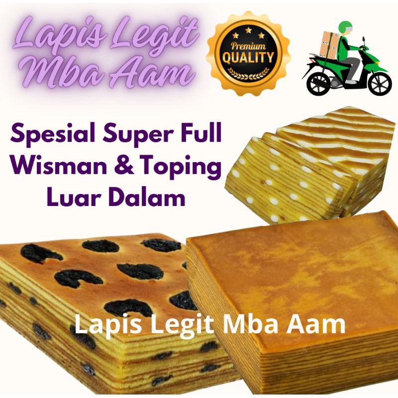 

Lapis Legit Mba Aam Super Wisman & Susu | Toping Luar Dalam