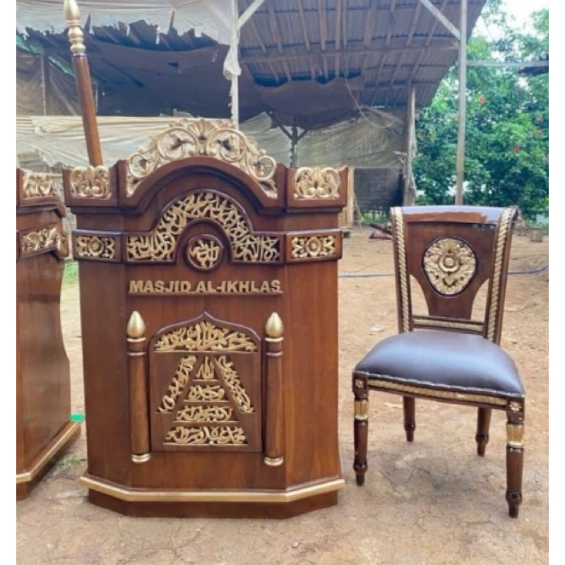 mimbar masjid kayu jati mimbar podium mimbar kayu jati
