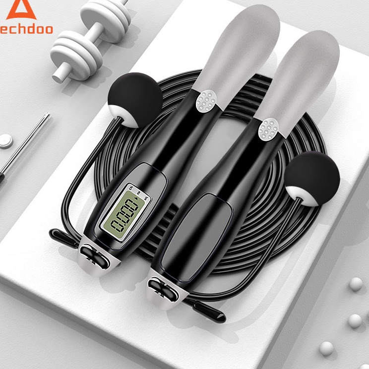 Diskon Tambahan  Techdoo Tali Skipping Digital Lompat Tali Hitung Elektronik Jump Rope Loncat Tali S