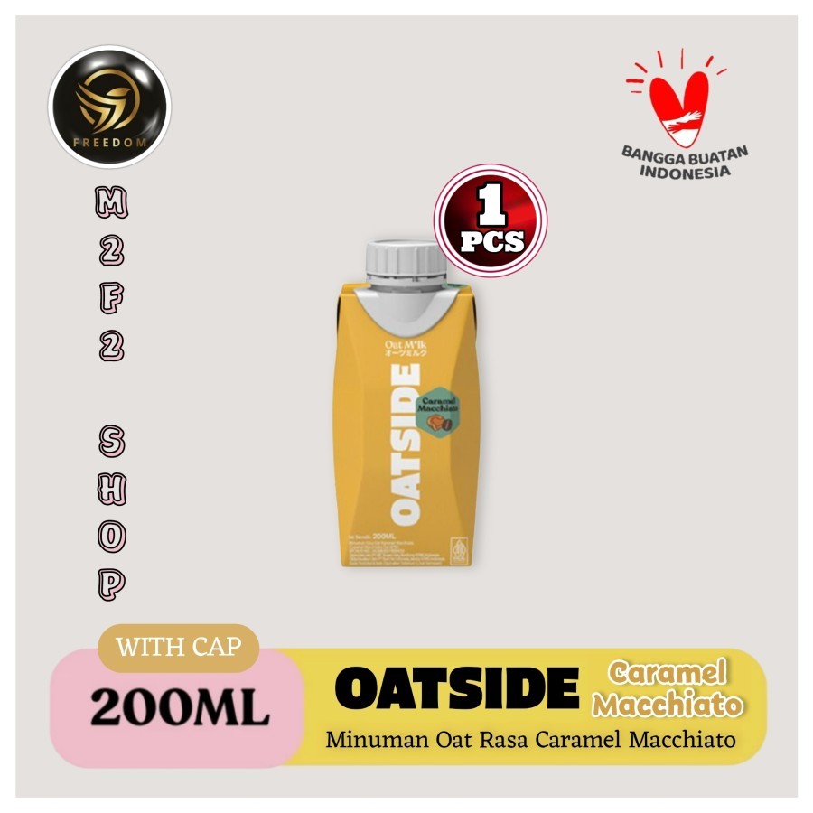 

OATSIDE Mini Caramel Macchiato Oat Milk Susu Gandum Karamel Kotak UHT - 200 ml (Kemasan Satuan)