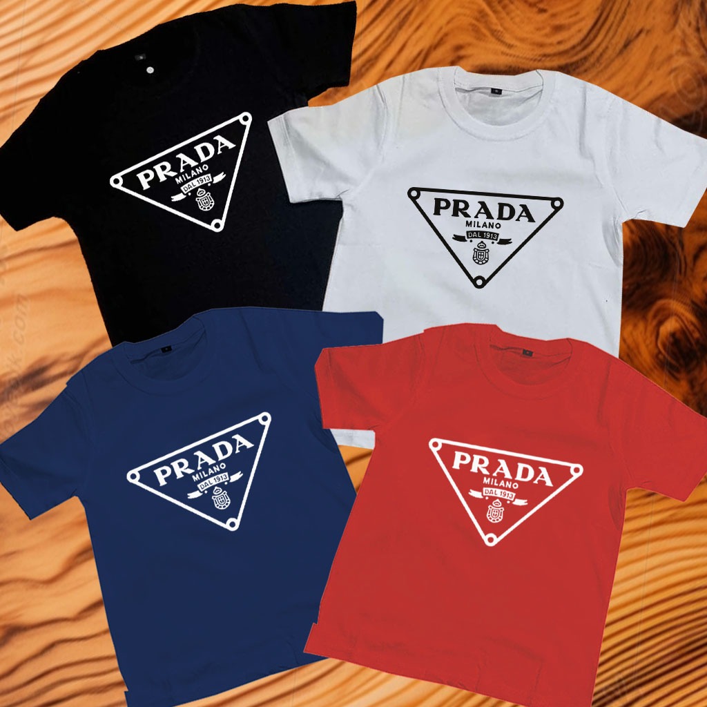 KAOS ANAK | KAOS BRANDED PRADA KIDS GAYA CASUAL | KIDS SIZE 1 - 13 thn cotton combet 30s