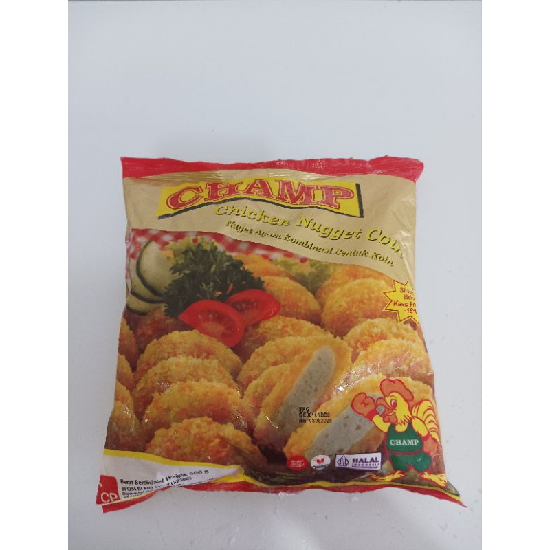 

champ chicken nugget koin 500gr