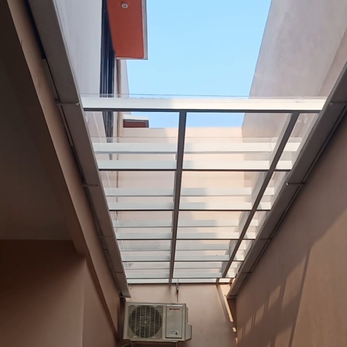 kanopi sleding atap solar flat