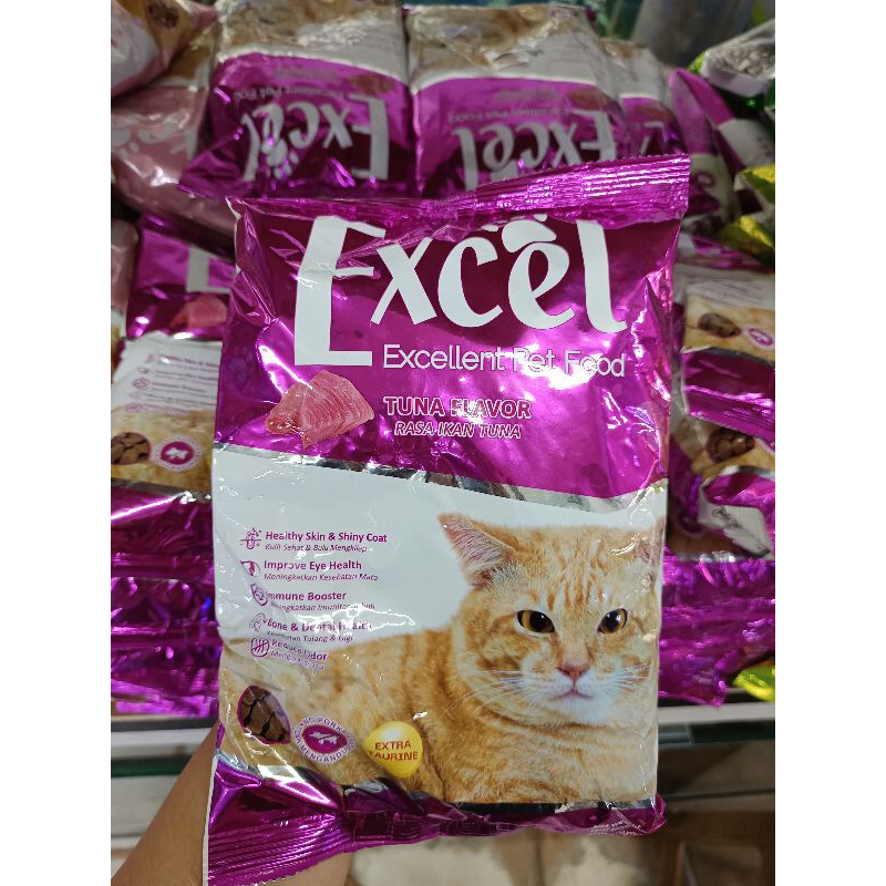 Catfood / makanan / pelet kucing Excel rasa tuna 500gr