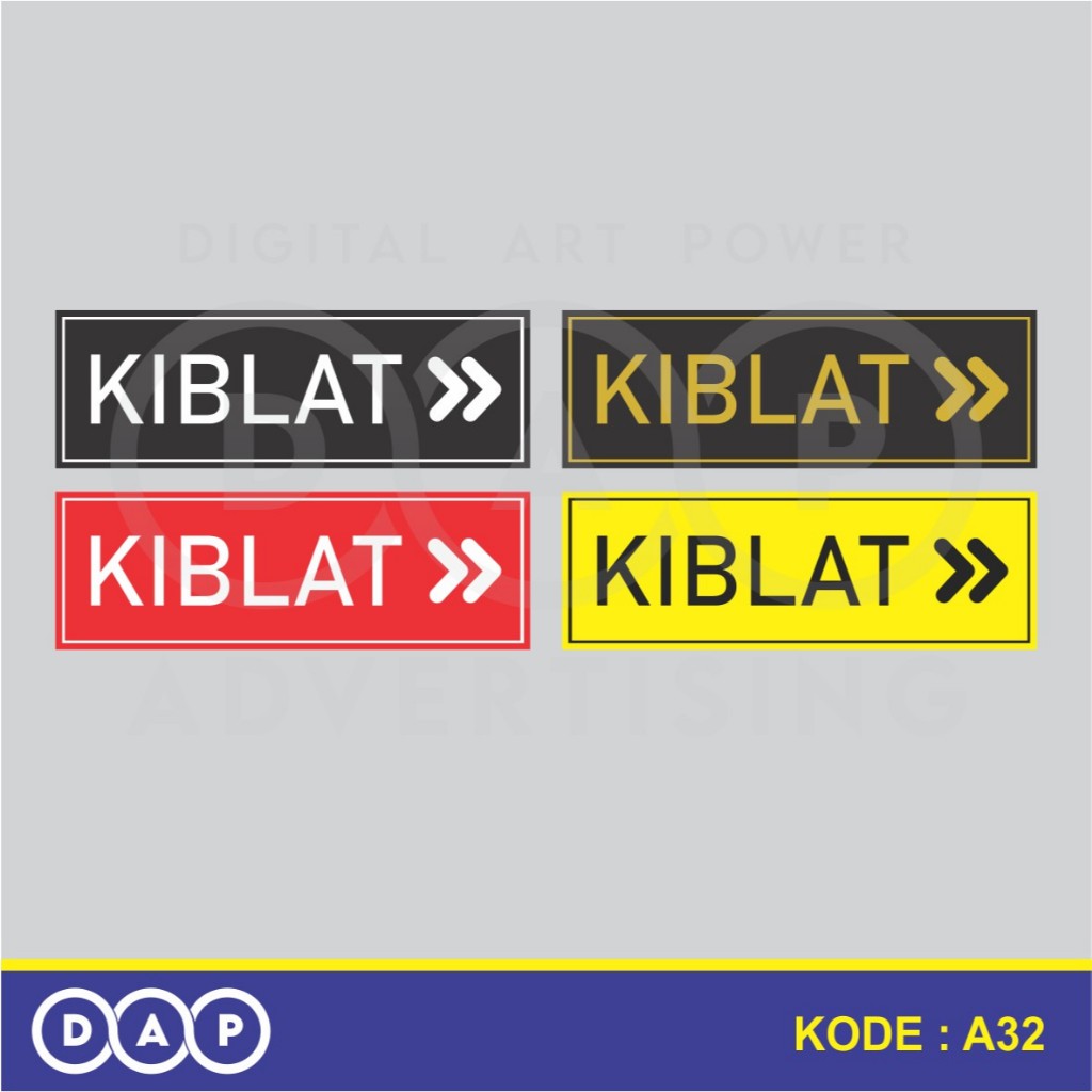 

A32 - Akrilik Arah Kiblat Premium - 30 x 10 cm - Akrilik 2mm - Terbaik