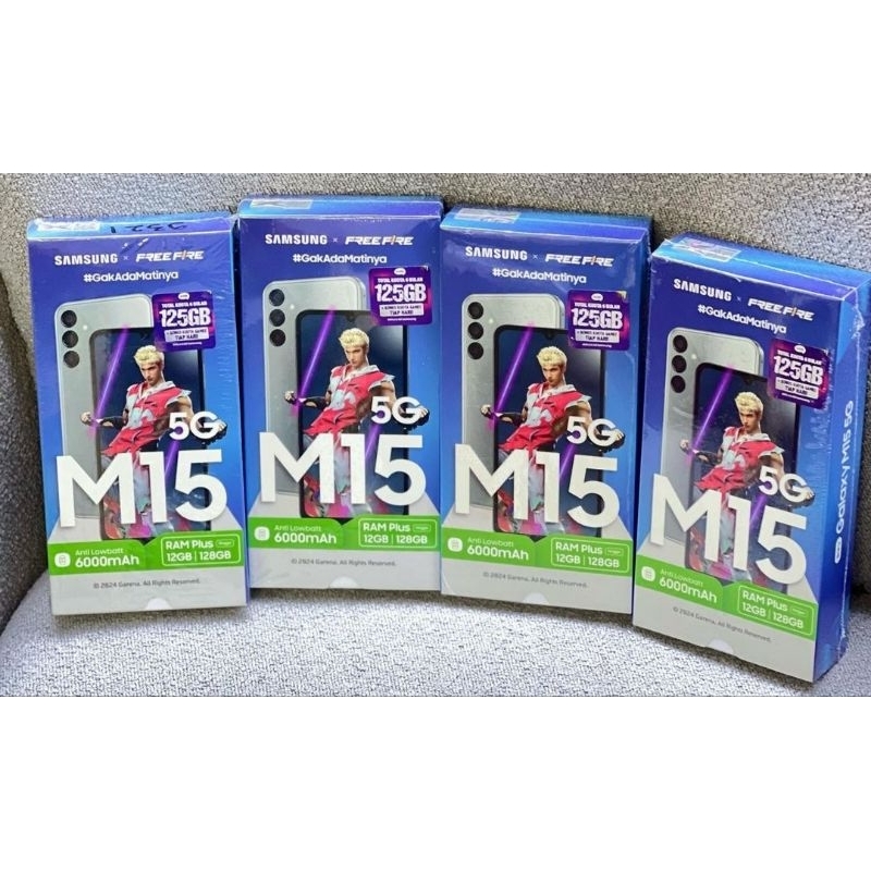 SAMSUNG M15 5G RAM (6+6/128) BARU 100% GARANSI RESMI 1 TAHUN