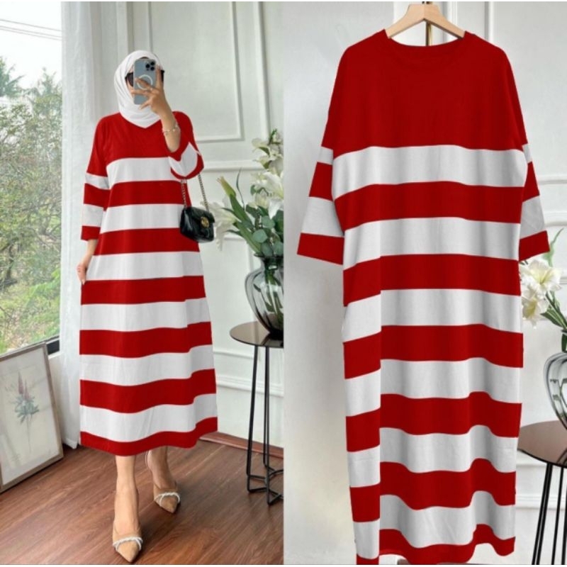 Dress merah putih