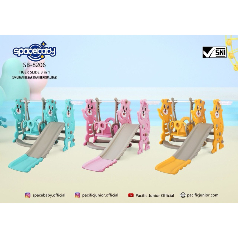 Perosotan + Slide Swing SpaceBaby 8206