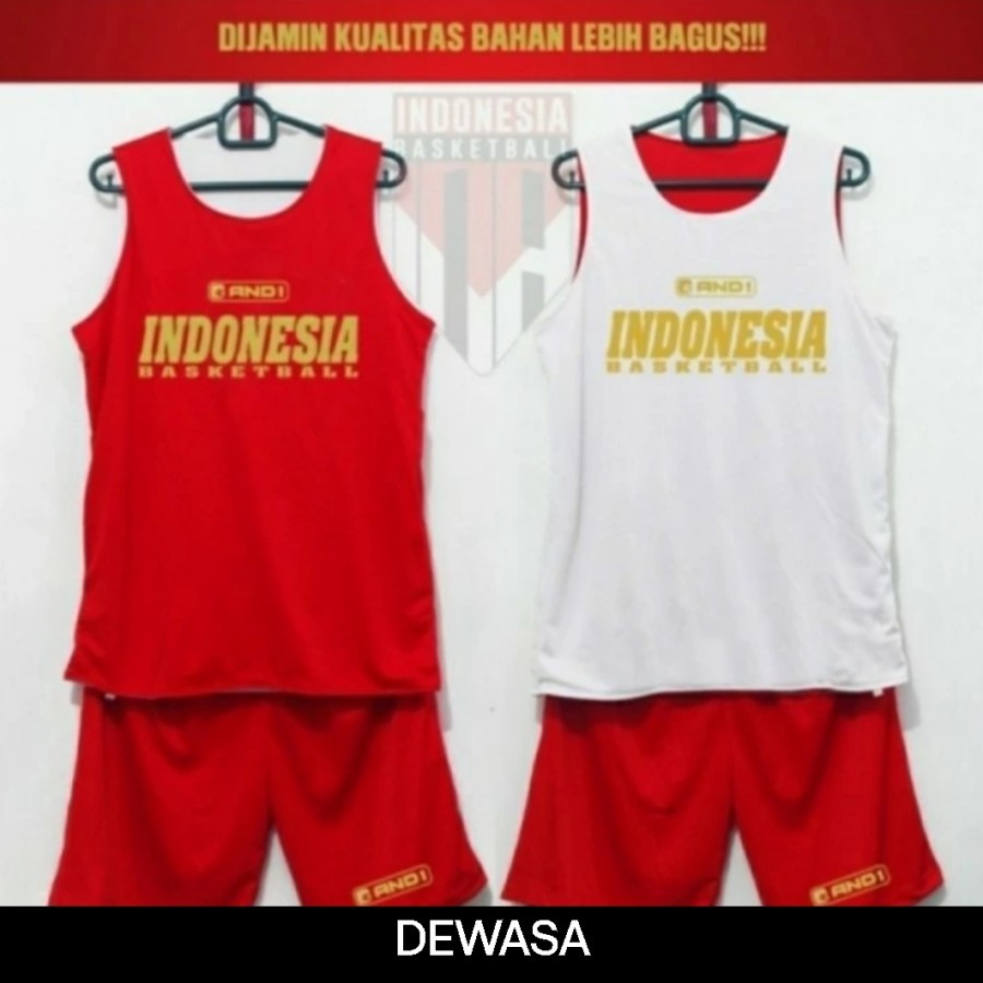 JERSEY BASKET SETELAN AND1 INDONESIA BASKETBALL JERSEY OLAHRAGA  BASKET PRIA/WANITA SETELAN