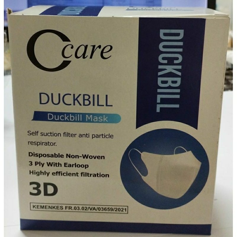 MASKER C CARE DUCKBILL HITAM ISI 50