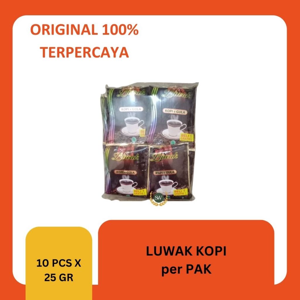 

Luwak Kopi + Gula - PER PAK - ISI 10 Pcs