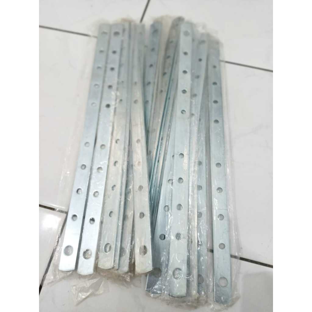 Plat besi lubang multifungsi / Braket besi tebal 1,4mm panjang 30cm
