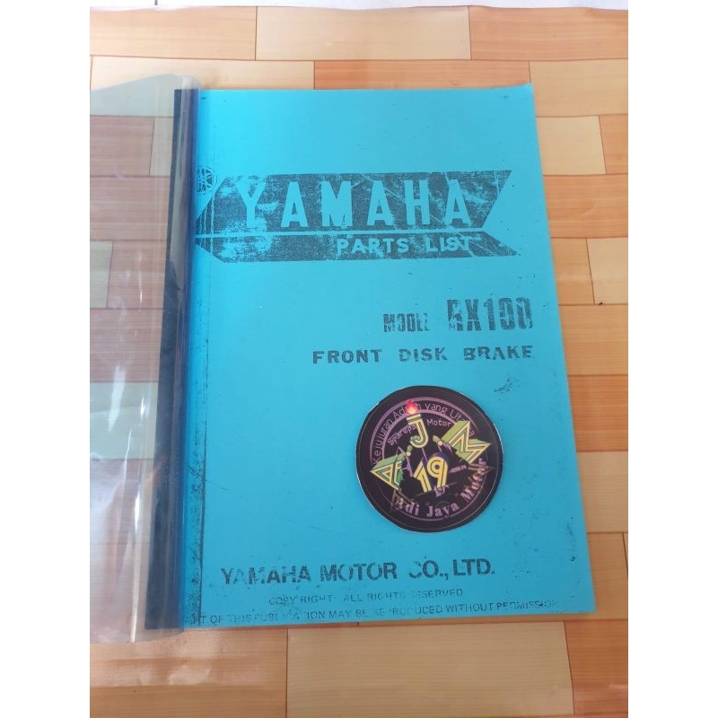 Buku Part Catalog Katalog Copian Yamaha RX100 RX 100