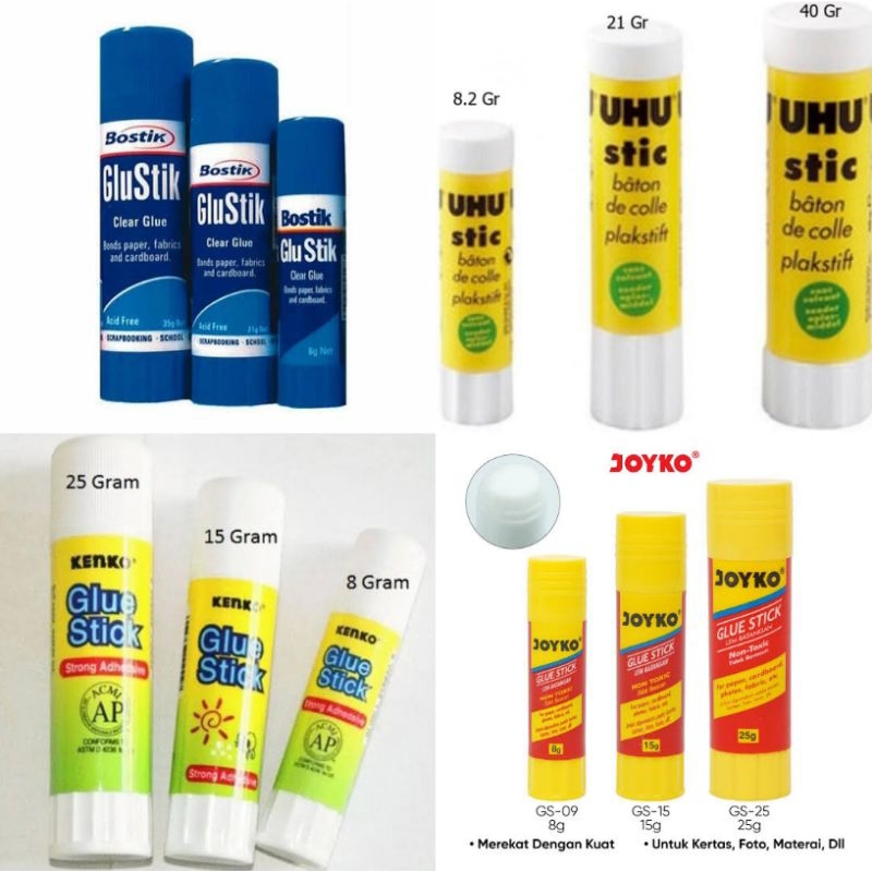 

GLUE STICK PAPER ADHESIVE LEM STIK LEM BATANG PUTAR PEREKAT KERTAS SERBAGUNA