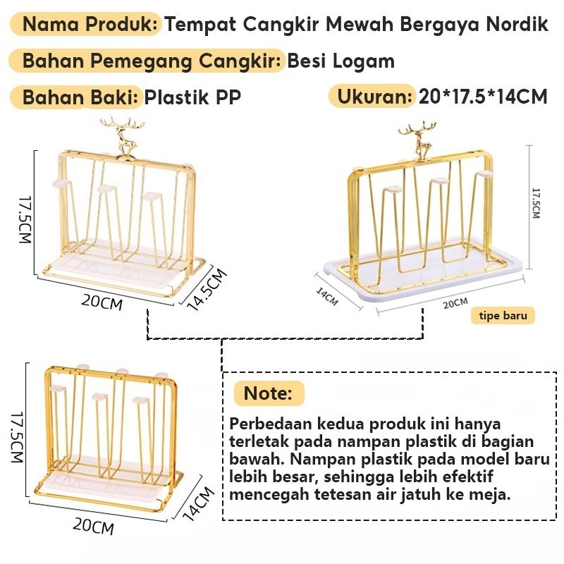 Berkualitas Rak Gelas Stainless /Tempat Gelas / Rak Gelas Estetik Tempat Gelas Rak Gelas Gantungan