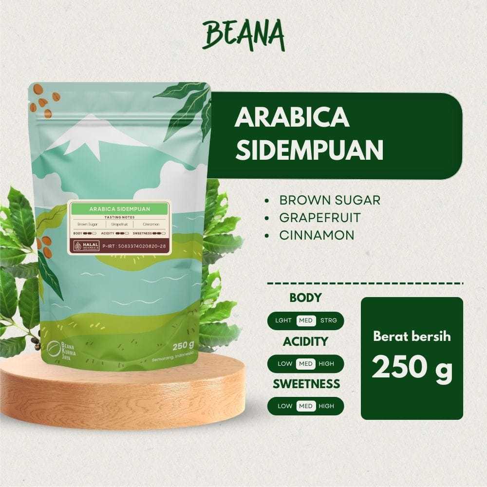 

Beana Roastery - Arabica Sidempuan Coffee Roasted Beans | Biji Kopi Bubuk 250gr