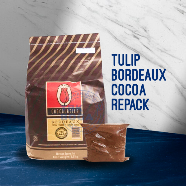 

Tulip Bordeaux ( 250, 500 gr ) Repack Bubuk Cocoa Cacao Kokoa Kakao Dark Coklat Powder