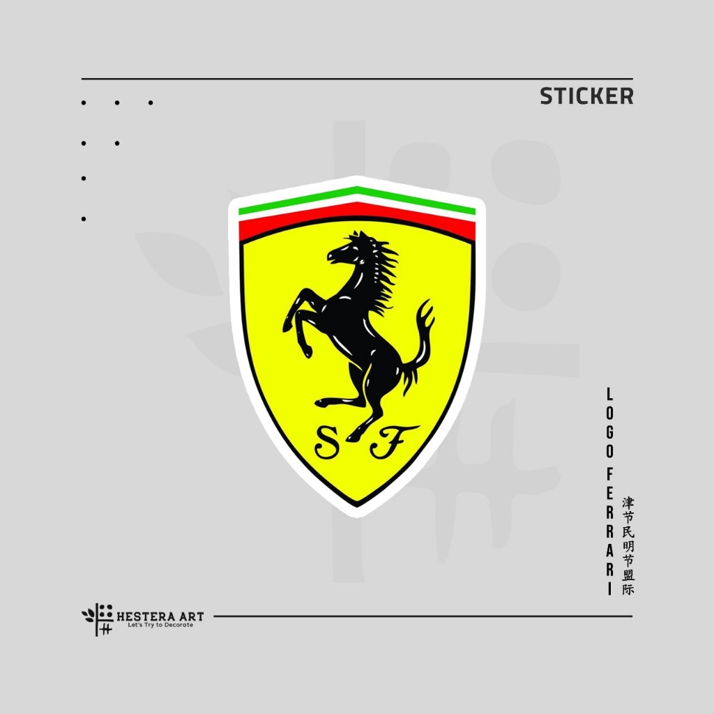 

Stiker F1 Sticker Vinyl Doff Laminasi | Sticker Logo Ferrari