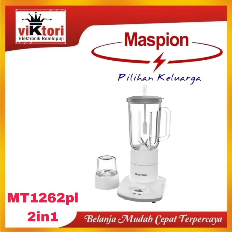 MASPION MT1262PL / BLENDER MASPION PLASTIK 1LITER / BLENDER MASPION 2IN1 PLASTIK MIKA / PELUMAT MAKA