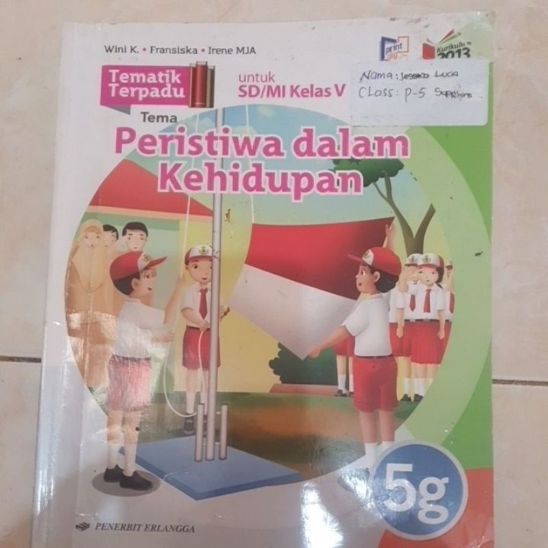 Buku Tematik Terpadu untuk SD Kelas 5 tema 5G