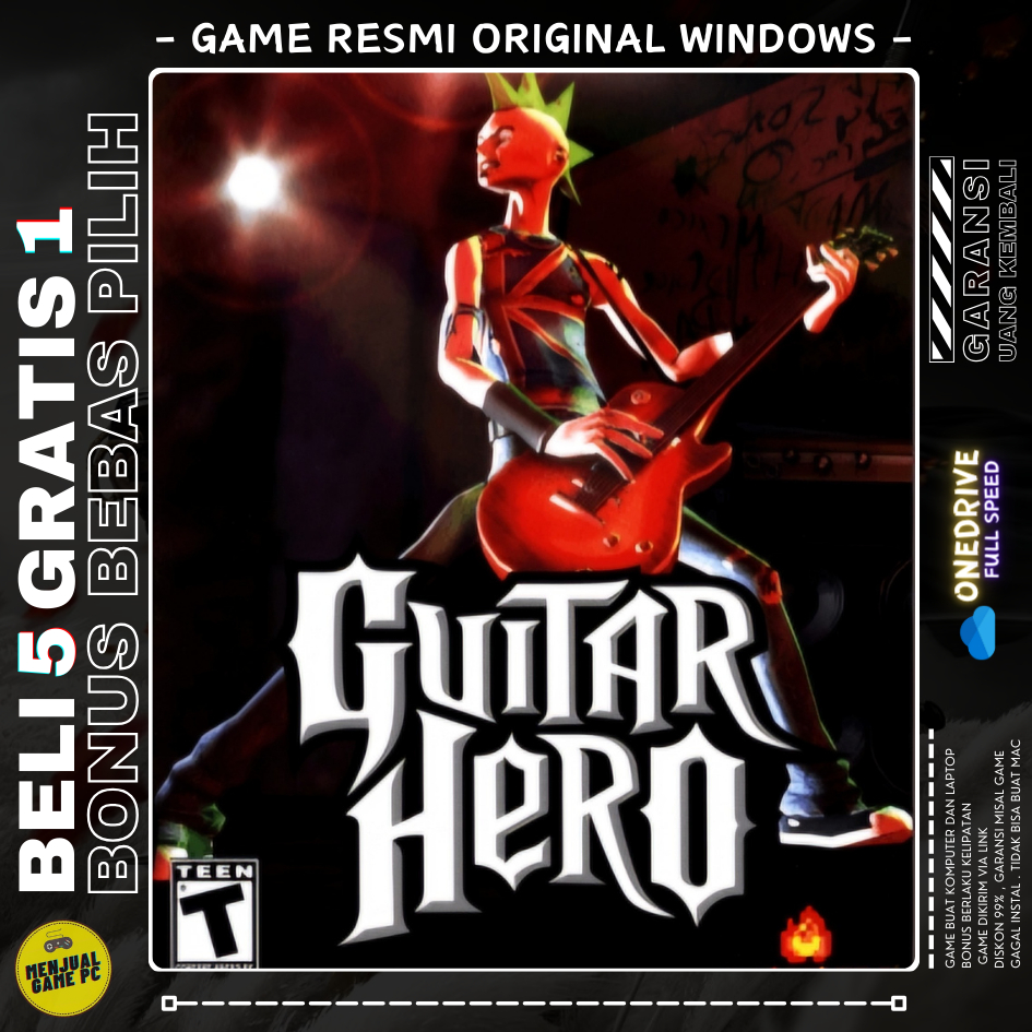 GUITAR HERO 1 - GAME LAPTOP - GAME PC - GAME KOMPUTER - LINK DOWNLOAD - ORIGINAL WINDOWS