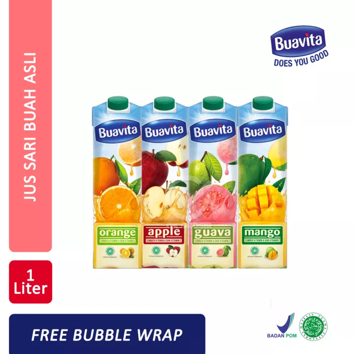 

Buavita Juice 1 lt Jus UHT Jus Jeruk Apel Mangga Jambu