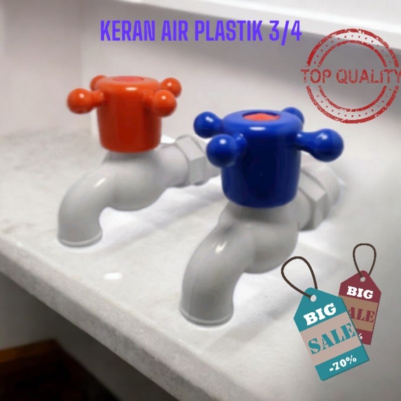 Kran/Keran Air Plastik 3/4 inch