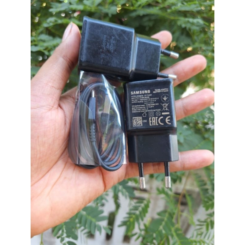 charger original cabutan hp Samsung fast charging ukir 15W hitam (type C) A51 A21 A32 A50S A52