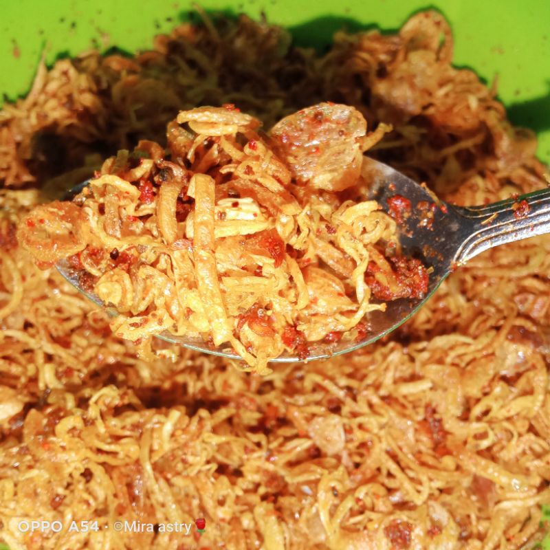 

Bawang goreng original dan siwang terasi pedas