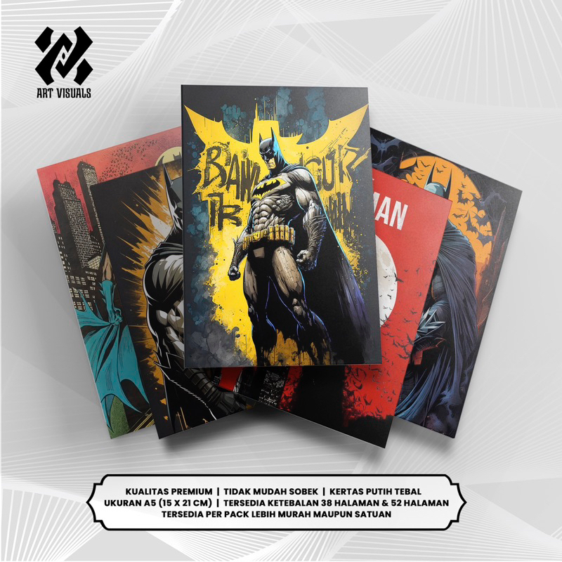 

Buku Tulis Custom Tema BATMAN Terlengkap Termurah Model Bebas Pilih Foto / Buku Tulis Sekolah / Buku Catatan