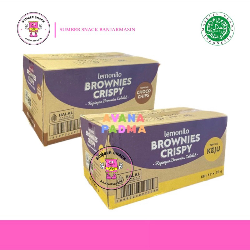 

Lemonilo Brownies Crispy Box (Isi 12/Box) (35gx12) (3 Varian Rasa)