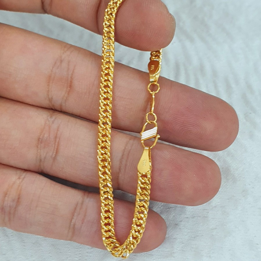 gelang hollow sisik naga polos emas 70% 700 70 % 3 gr an